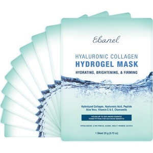 image:imageEbanel 10Pack Hydrogel Collagen Face Mask with Hyaluronic Acid PeptideHydrogel Mask 10pk