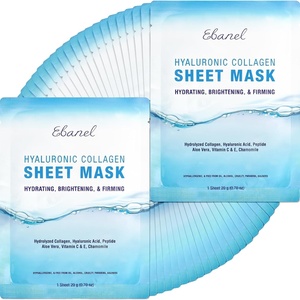 image:imageEbanel 20Pack Collagen Face Mask with Hyaluronic Acid Vitamin C Peptide1 Count Pack of 40