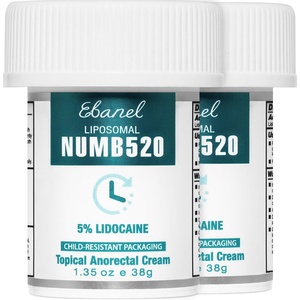 image:imageEbanel 5 Lidocaine Numbing Cream Pain Relief Burn Itch Cream 135Oz 2PK135 Ounce Pack of 2