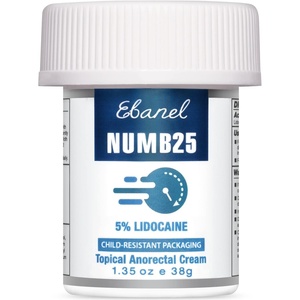 image:imageEbanel 5 Lidocaine Numbing Cream Pain Relief Burn Itch Numb Cream 135Oz135 Ounce Pack of 1