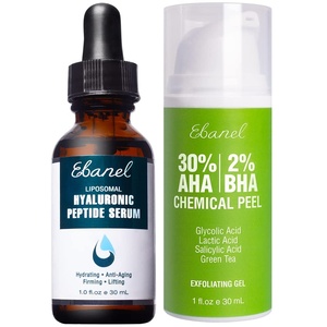 image:imageEbanel Bundle of Hyaluronic Acid Serum and 30 AHA 2 BHA Chemical Peel Exfoliant Gel
