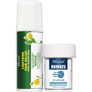 image:imageEbanel Bundle of Numb25 Lidocaine 5 Topical Numbing Cream 1 Oz and Pain Relief Roll On Arnica Menthol 3 Oz