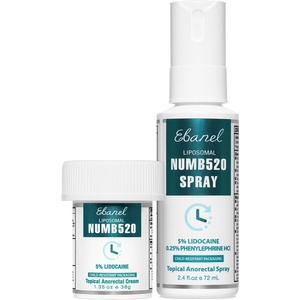 image:imageEbanel Set of 5 Lidocaine Numbing Cream 135Oz  Tattoo Balm Butter 3OzNumb520  Spray